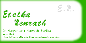 etelka menrath business card